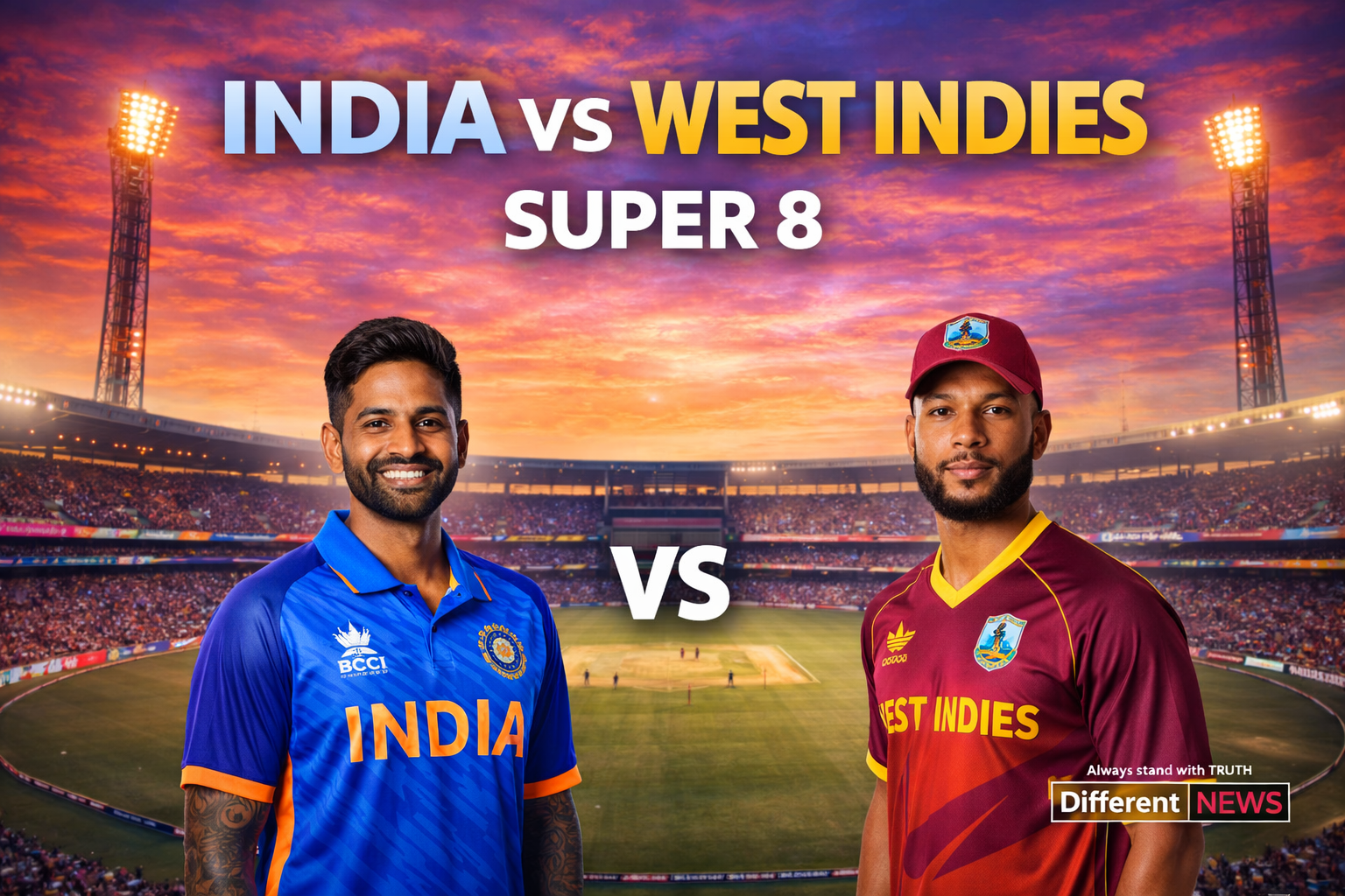 🇮🇳 भारत vs वेस्ट इंडीज — T20 World Cup 2026 Super 8 मैच