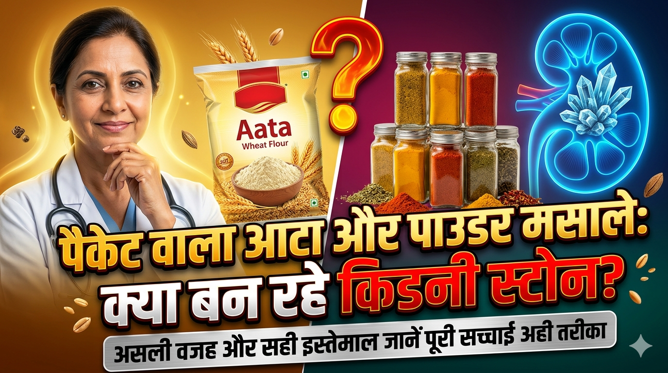 क्या पैकेट वाले आटा और पाउडर मसालों से बढ़ रही है किडनी स्टोन की समस्या? जानिए असली वजह और सही इस्तेमाल का तरीका