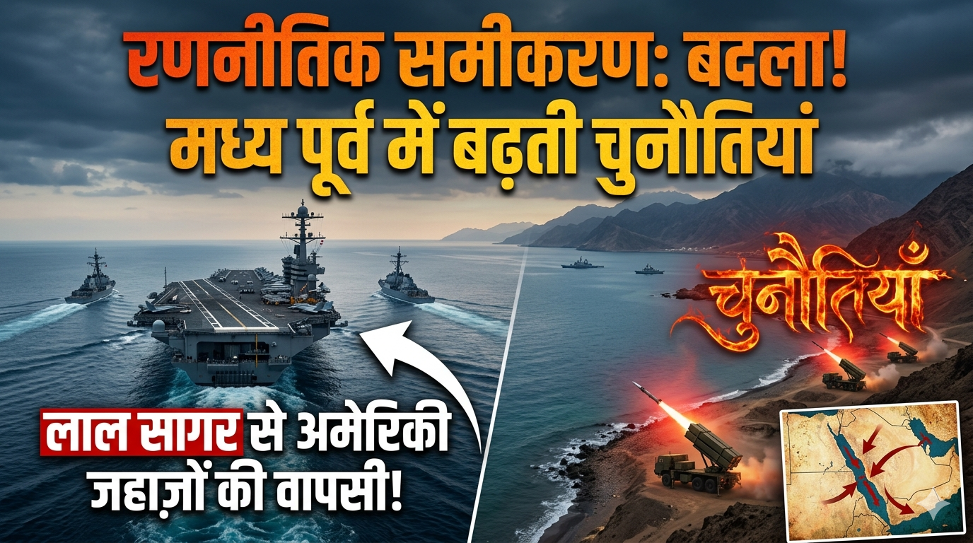 लाल सागर में बदला रणनीतिक समीकरण: अमेरिकी सैन्य जहाज़ों की वापसी और मध्य पूर्व में बढ़ती चुनौतियां